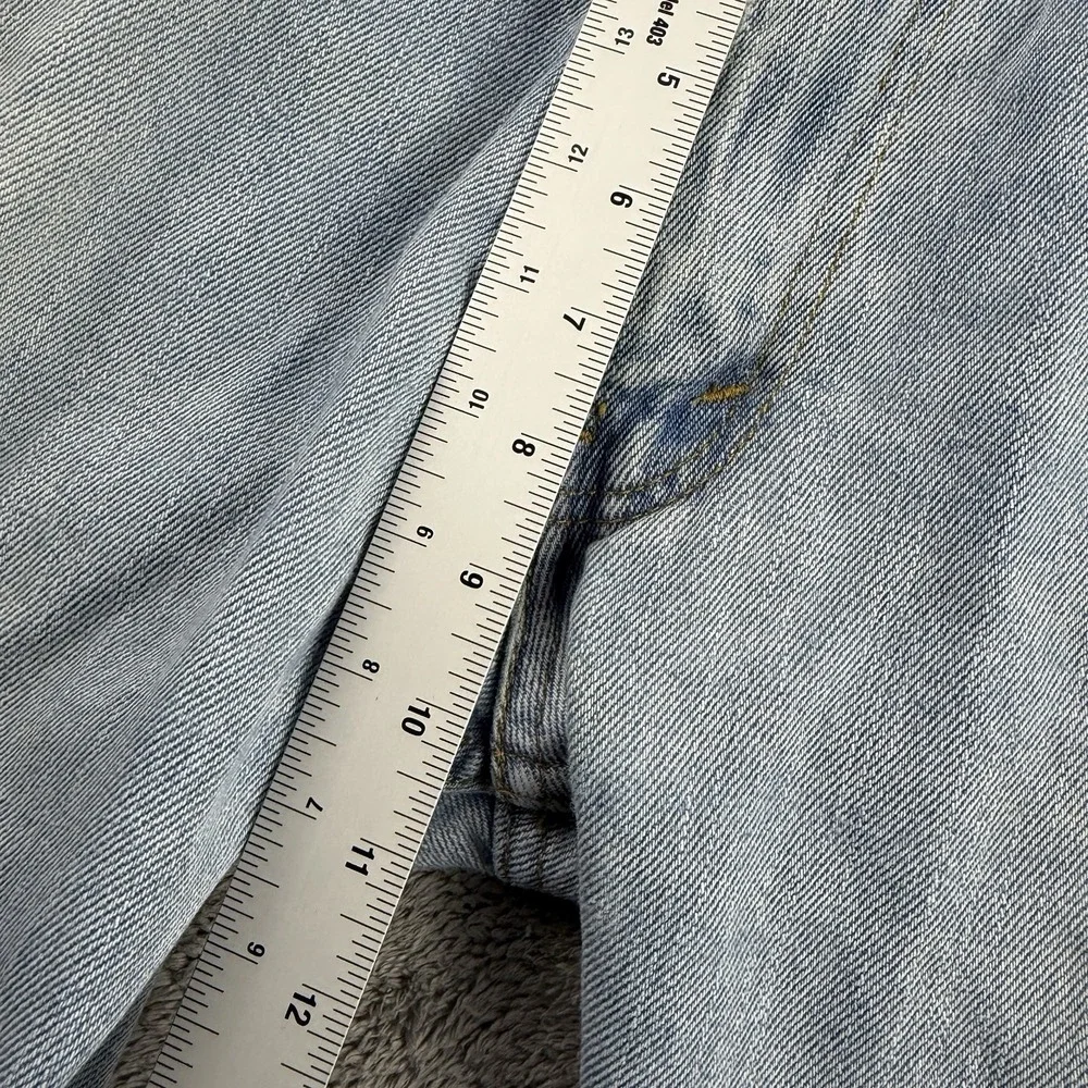 Levis Jeans Mens 34x30.5 Blue Light Wash Straight‎ Leg Mid Rise